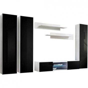 Designer Wohnwand Set 7tlg. für stilvolle Wohnzimmer