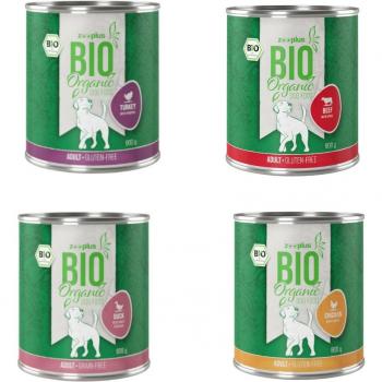 Pâtée Zooplus 6 Pack 800 g – Poulet, Bœuf, Dinde & Canard Bio