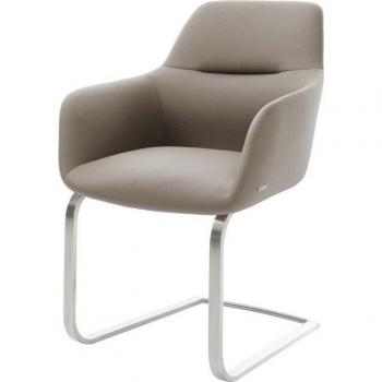 Cantilever‑Stuhl “Pejo‑Flex” – echtes Leder, flacher Edelstahl-Schwammer
