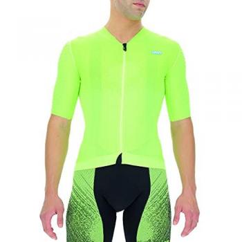 Gele Fietskleding Heren Shirt met Korte Mouwen