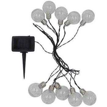 Smart Solar 10 LED Crackle Globe String Lights