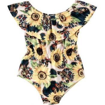 Toddler Sunflower Ruffle Swimwear for Girls