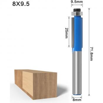 Enrutador de Corte Profundo 1” con Broca de Patrones y Rodamiento 8 mm