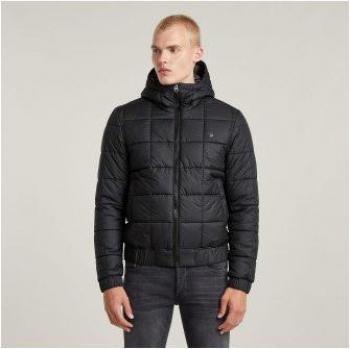 Dark Black Quilted Jacket by G‑Star Meefic – Size S for Men