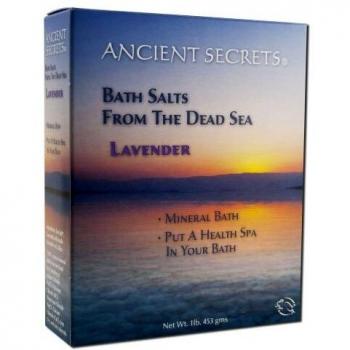 Dead Sea Mineral Bath Salts with Lavender by Ancient Secrets 1 Lb