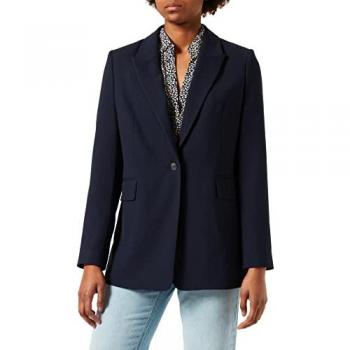 S.Oliver BLACK LABEL Jackenblazer mit Zierknopf – Viskosemischung