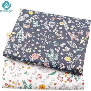 Paquete de telas algodón gris y blanco con flores, para artesanías infantiles