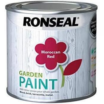 Ronseal RSLGPMR250 Garden Paint, Moroccan Red, 250 ml