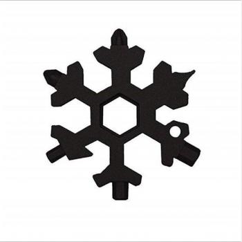 Outil 18 en 1 en Forme de Flocon de Neige avec Porte-Clés