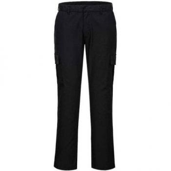 Portwest Herren Stretch Slim Cargohose Schwarz 36R