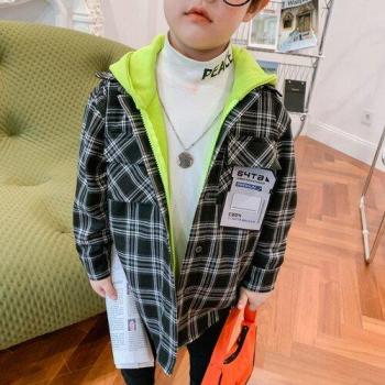 Chemise d'hiver pour garçons avec capuche