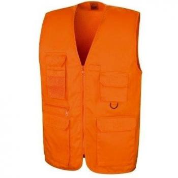 Men’s Black Safari Waistcoat – XL Size