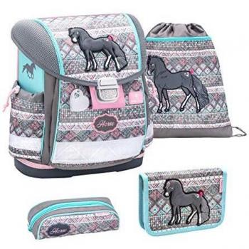 Belmil Schulranzen Set Classy 4-tlg Grundschule Schulrucksack Tasche Mädchen 403