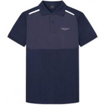 Polo Hackett Navy a Maniche Corti Hybrid Team