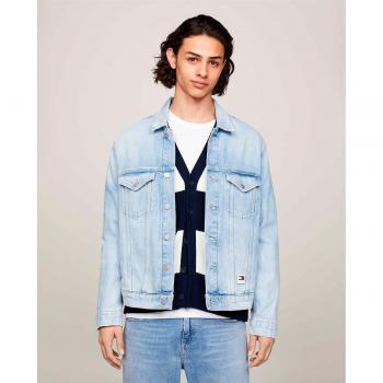 Tommy Jeans, Denim Jackets, male, Blue, Size: M Blue Denim Jacket Classic Style