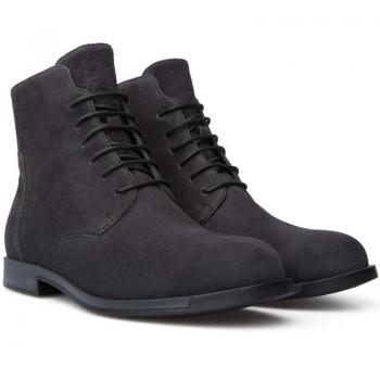 CAMPER Bowie Black Suede Ankle Boots
