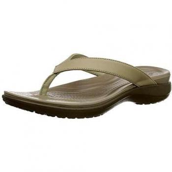 Sandalias Crocs Capri V Flip W para Mujer, Beige