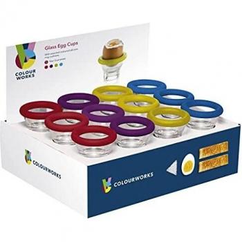 Glass Egg Cups Assorted by Colourworks