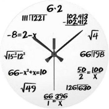 Reloj Péndulo Negro con Fórmulas