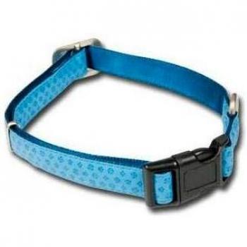COLLAR MAC LEATHER AZUL 15mm x 26-40cm