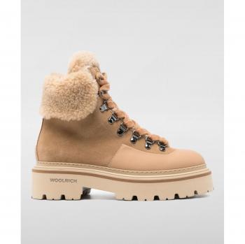 Woolrich Stivaletto donna con fodera in montone Beige 38½