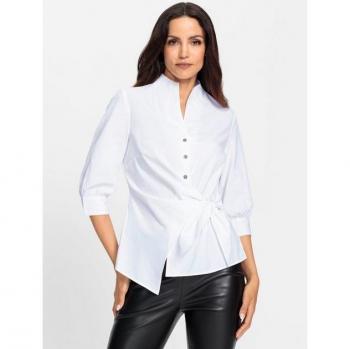Heine Unifarbene Wickelbluse für Damen