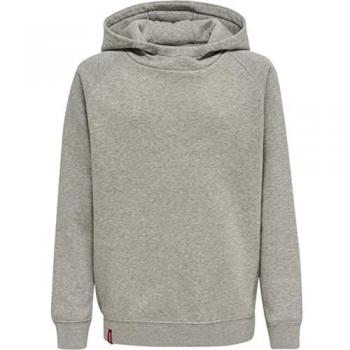 Hummel Red Classic Children’s Grey‑Melange Hoodie