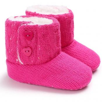 Cute Heart Print Toddler Boots for 0-18M