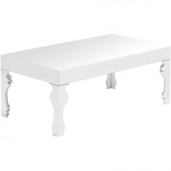White Modern Furniture Coffee Table for Living Room w110 x d60 x h43cm