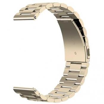 Correa de Reloj Ociodual de Acero Inoxidable Oro Blanco, Medida 22mm, Liberación Rápida