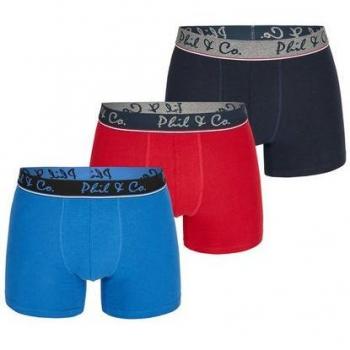 Phil & Co. Berliner Retro‑Cargos in Jersey‑Core, 3‑er Paket, 2XL, Mehrfarbig
