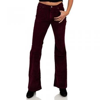 Comycom Damenhose Bootcut aus Cord in Bordeaux