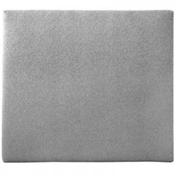 Cabecero tapizado DECOWOOD en poliéster liso color gris 90x80cm