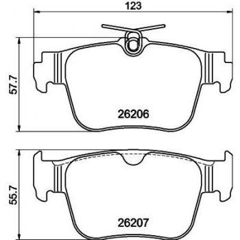HELLA 8DB 355 040-851 Kit di Pastiglie Freni a Disco