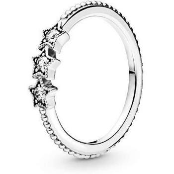 ANILLO DE PLATA DE LEY CON ESTRELLAS Pandora CON ZIRCONIA CÚBICA TRANSPARENTE