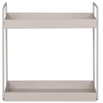 Caja de Almacenamiento Rabo, Metal, Beige, 15x30x31 cm