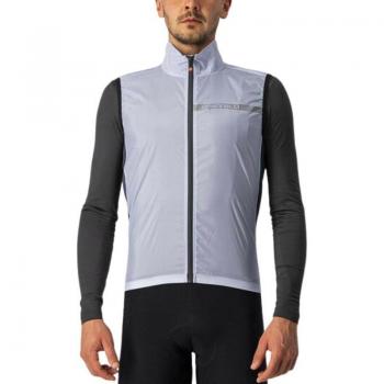 Gilet a vento sottile Castelli Squadra Stretch argento grigio scuro