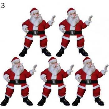 Autocollants muraux en vinyle, 5 pièces, pour interrupteurs avec grand père Noël