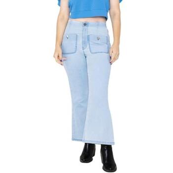 Super Light Blue Flared Jeans by Enorsia – Women, 16