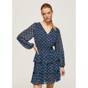Vestido con Cuello Pico Pepe Jeans Eyra