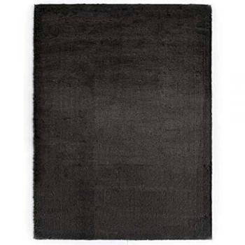 VidaXL Tappeto sintetico in pelliccia di coniglio 160 x 230 cm antracite