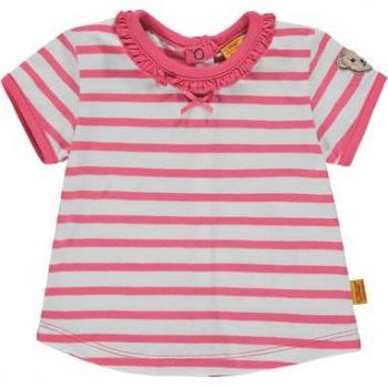 T-Shirt Steiff Righe Rosa e Grigio per Ragazze