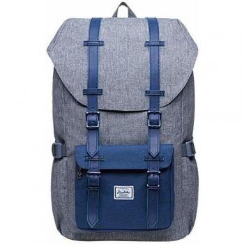 KAUKKO Sac à dos loisir 15 ordinateur portable 22 Litres bleu-gris