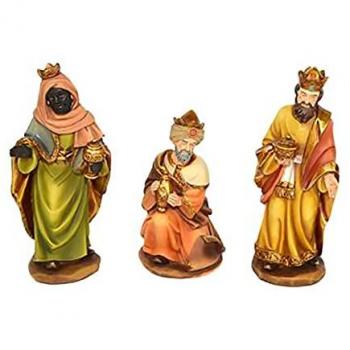 Reyes Magos Euroasia: Conjunto de 3 Figuras de Resina
