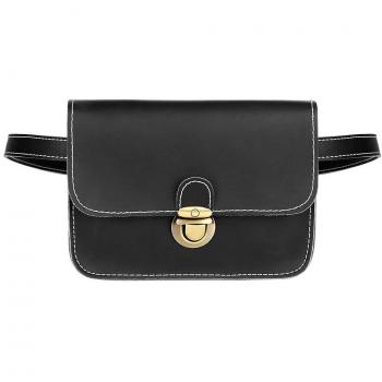 Damen‑Gürtel­tasche Vbiger aus PU‑Leder – Schwarzer Allzweckbeutel