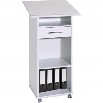 Omegas VCM Lichtgraues Rednerpult – Rollstuhl‑freundlich