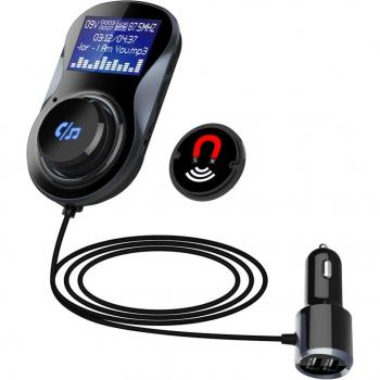 Dual USB Bluetooth Car Kit with FM Transmitter and Music Playback