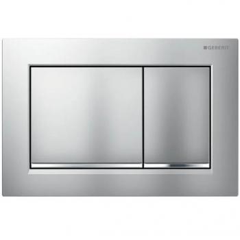 Geberit Omega 30 Easy Clean Dual Flush Plate Matt Chrome