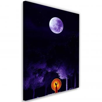 Ethereal Lunar Dance – 40x60 Canvas, Violet Hues
