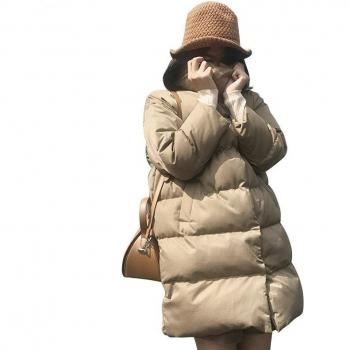 Tangada Women's Solid Color Long Parka